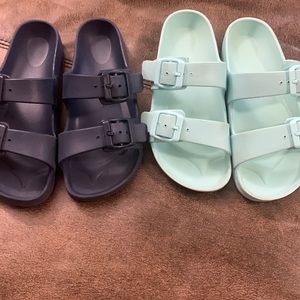 Two pair of girls slides size 1